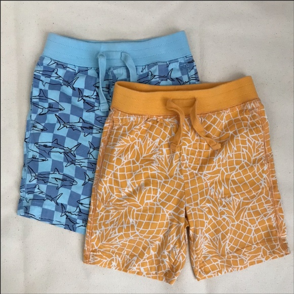 Bundle: 2 Kid drawstring cotton pull-on shorts 2T - Picture 1 of 9